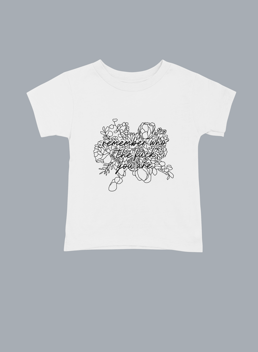 T shirt- Remember who you are Linework