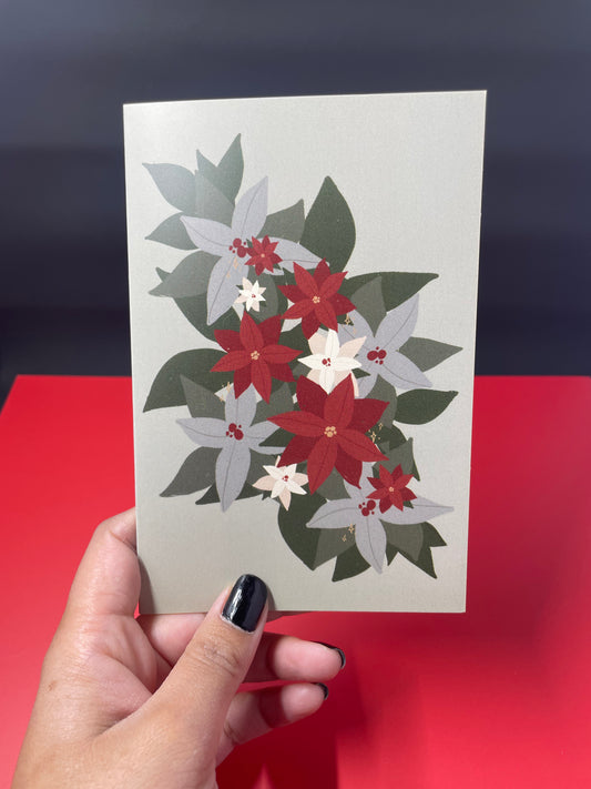 Greeting Card - Sage Holiday Floral