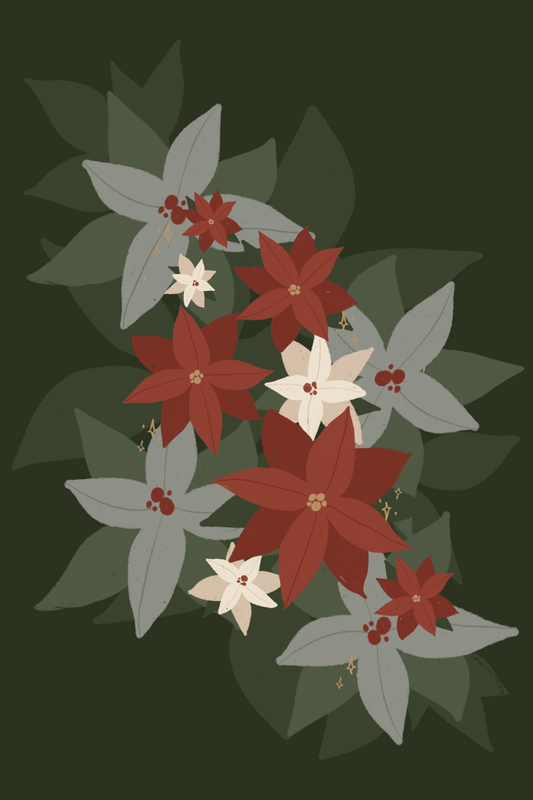 Greeting Card - Evergreen Holiday Floral