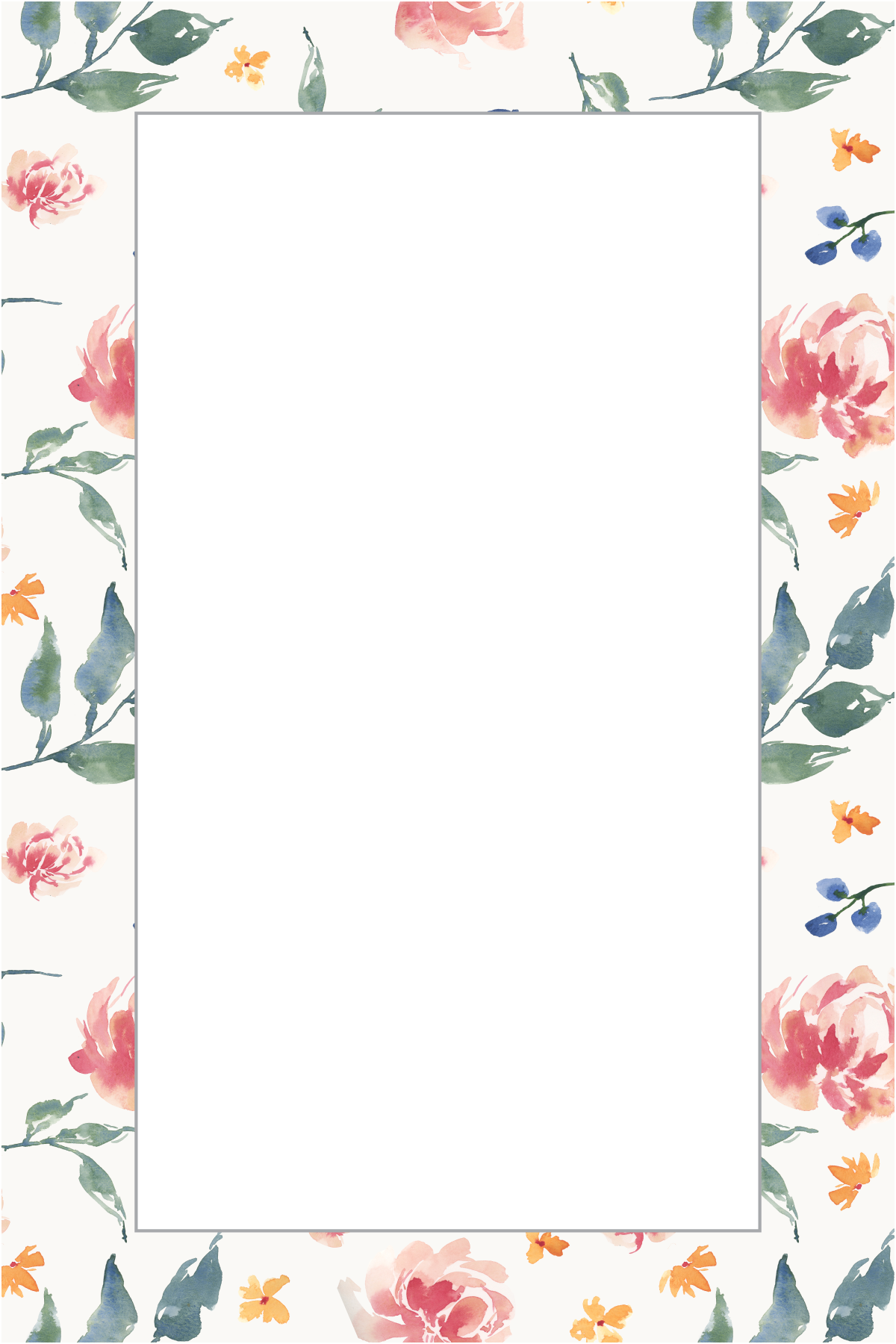 Notepad - Mixed Floral Watercolor
